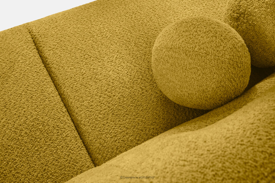 MALVE Sofa trzyosobowa boucle w stylu japandi żółty żółty - zdjęcie 5