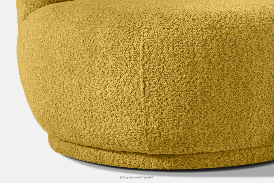 MALVE Sofa trzyosobowa boucle w stylu japandi żółty żółty - zdjęcie 7