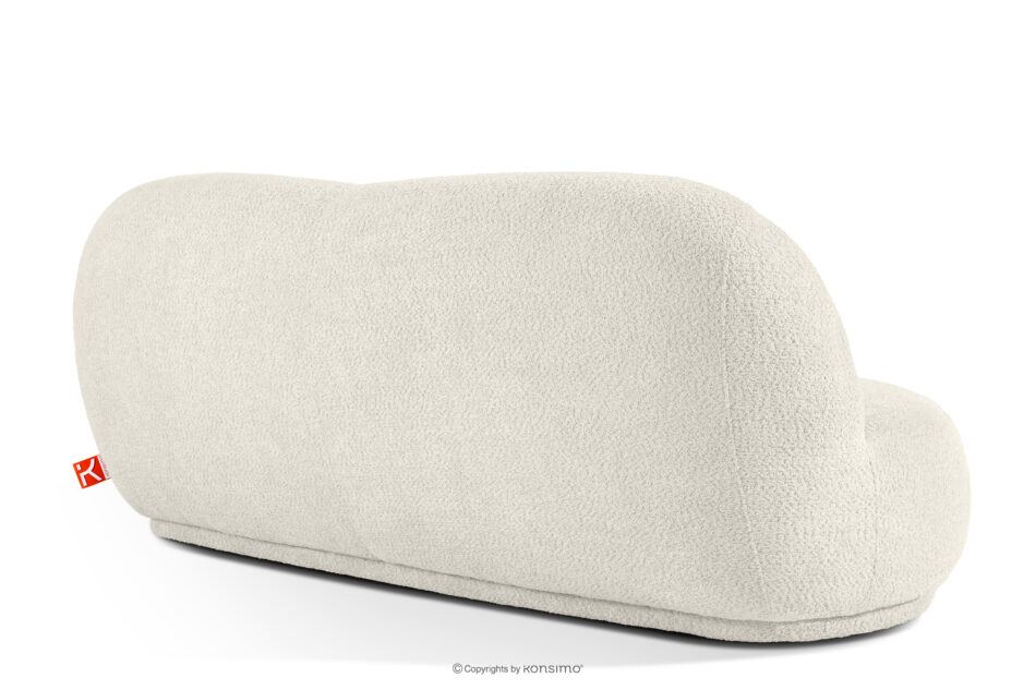 MALVE Sofa trzyosobowa boucle w stylu japandi biały biały - zdjęcie 3