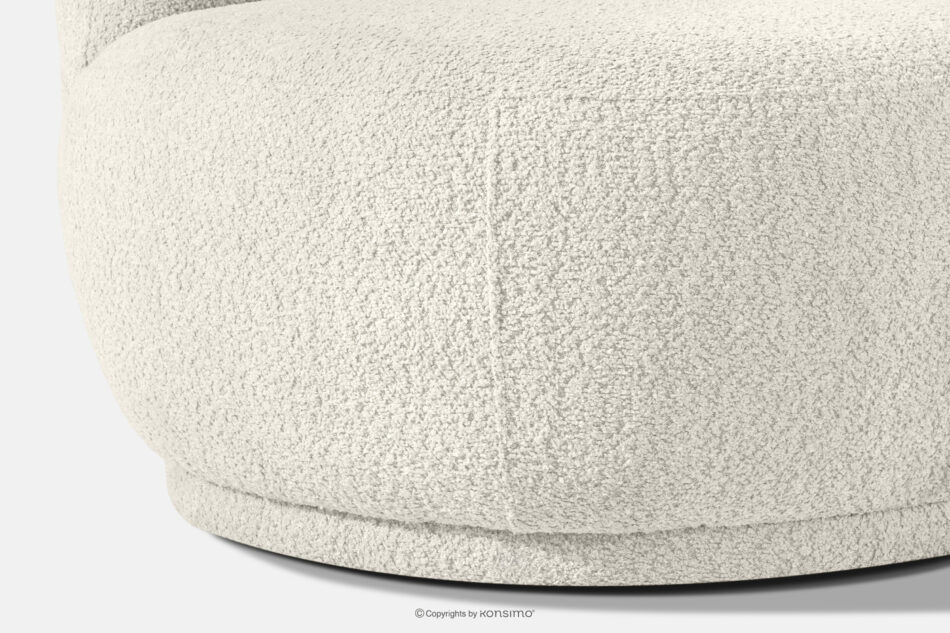 MALVE Sofa trzyosobowa boucle w stylu japandi biały biały - zdjęcie 7