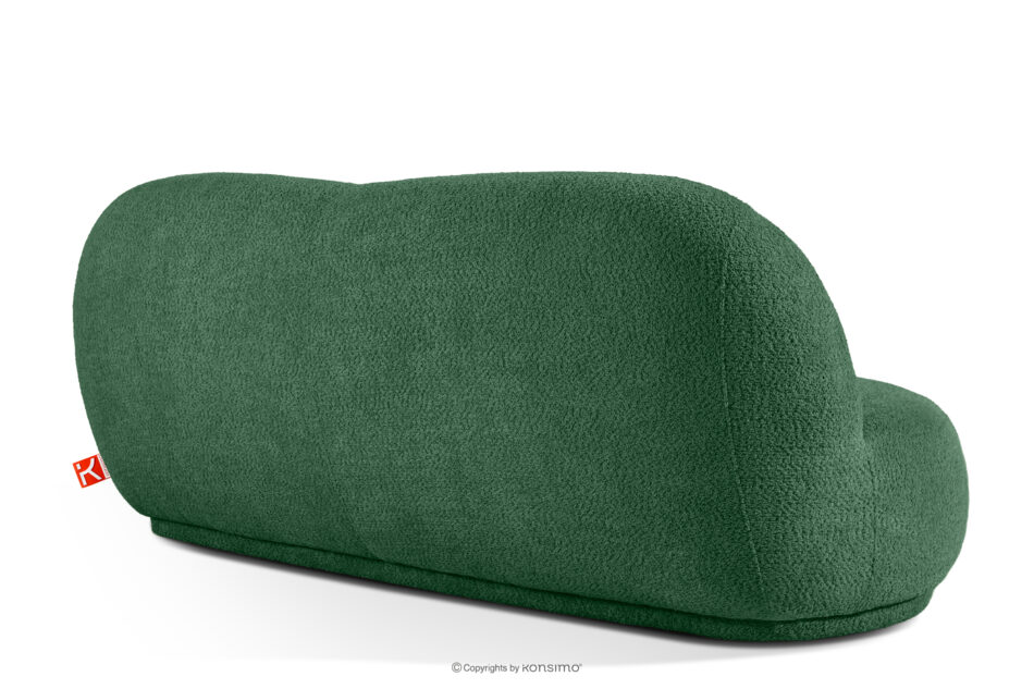MALVE Sofa trzyosobowa boucle w stylu japandi ciemny zielony ciemny zielony - zdjęcie 3