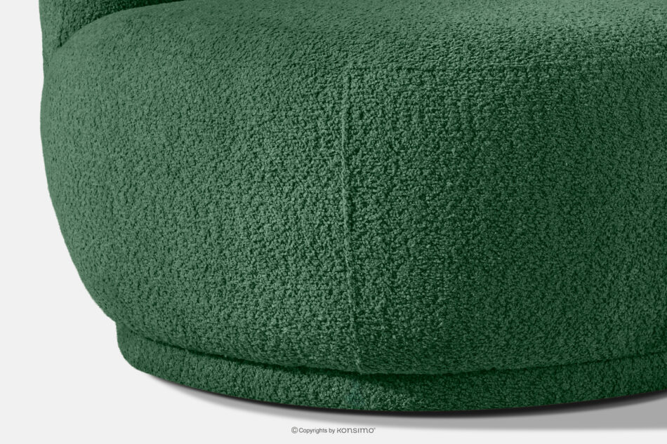 MALVE Sofa trzyosobowa boucle w stylu japandi ciemny zielony ciemny zielony - zdjęcie 7