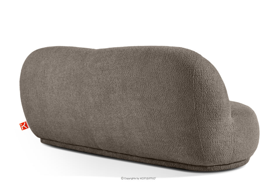 MALVE Sofa trzyosobowa boucle w stylu japandi chłodny brązowy chłodny brązowy - zdjęcie 3