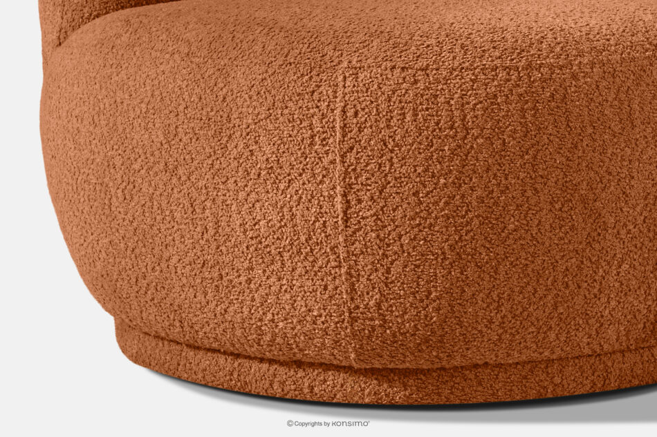 MALVE Sofa trzyosobowa boucle w stylu japandi rudy rudy - zdjęcie 7