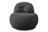 MALVE Fotel w tkaninie boucle w stylu japandi antracytowy antracytowy - zdjęcie 1