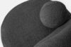 MALVE Fotel w tkaninie boucle w stylu japandi antracytowy antracytowy - zdjęcie 6