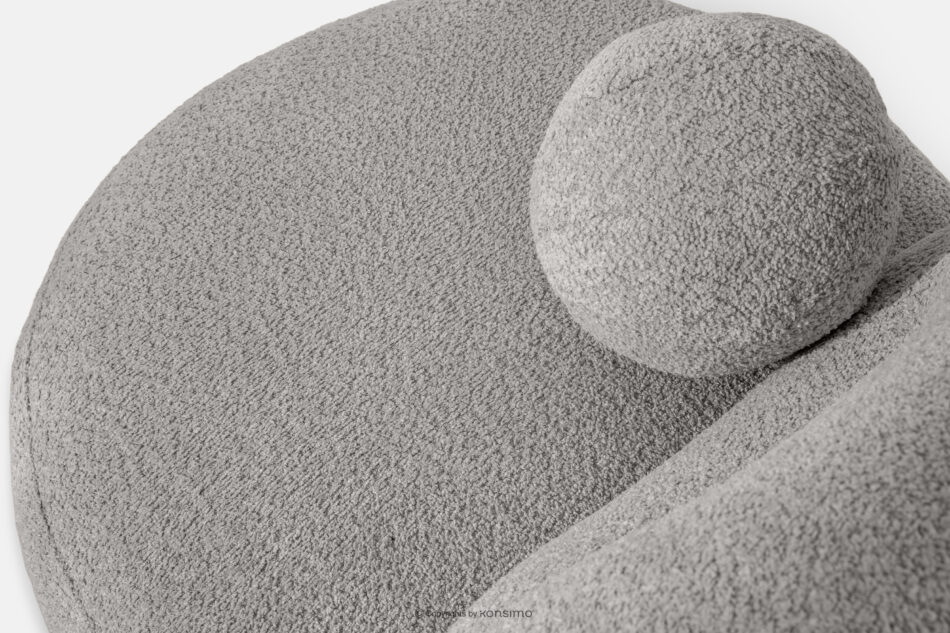 MALVE Fotel w tkaninie boucle w stylu japandi stalowy stalowy - zdjęcie 5