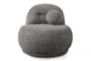 MALVE Fotel w tkaninie boucle w stylu japandi ciemny szary ciemny szary - zdjęcie 1