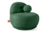 MALVE Fotel w tkaninie boucle w stylu japandi ciemny zielony ciemny zielony - zdjęcie 3