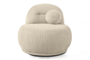 MALVE, https://konsimo.pl/kolekcja/malve/ Fotel w tkaninie boucle w stylu japandi jasny beżowy jasny beżowy - zdjęcie