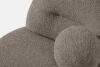 MALVE Fotel w tkaninie boucle w stylu japandi chłodny brązowy chłodny brązowy - zdjęcie 5