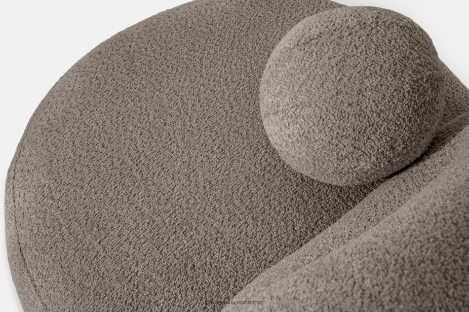 MALVE Fotel w tkaninie boucle w stylu japandi chłodny brązowy chłodny brązowy - zdjęcie 5