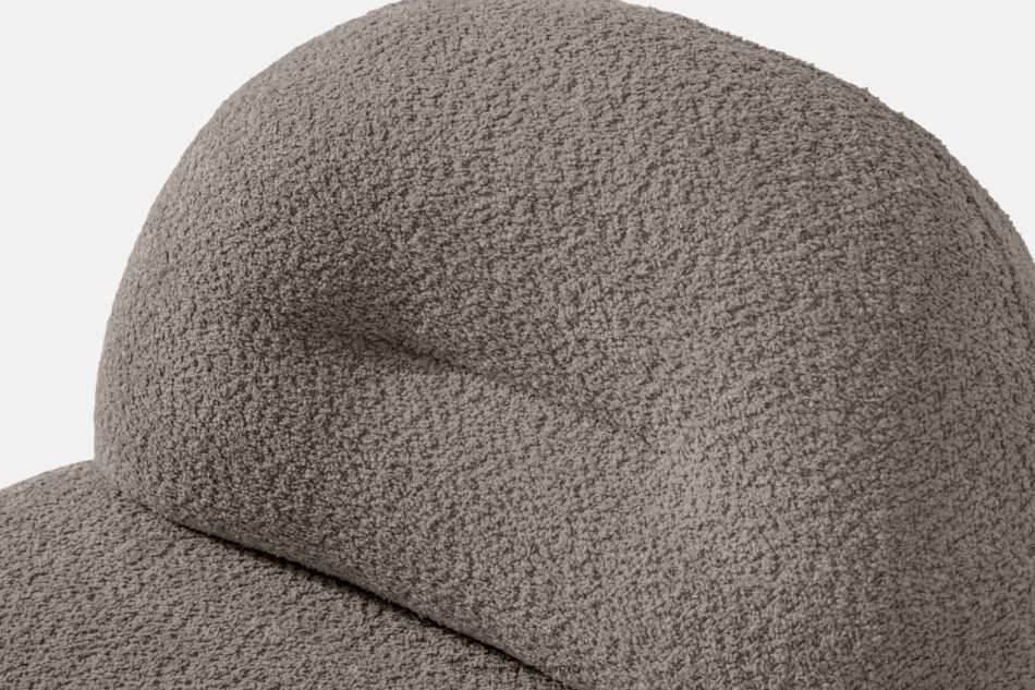 MALVE Fotel w tkaninie boucle w stylu japandi chłodny brązowy chłodny brązowy - zdjęcie 6