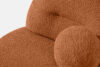MALVE Fotel w tkaninie boucle w stylu japandi rudy rudy - zdjęcie 5