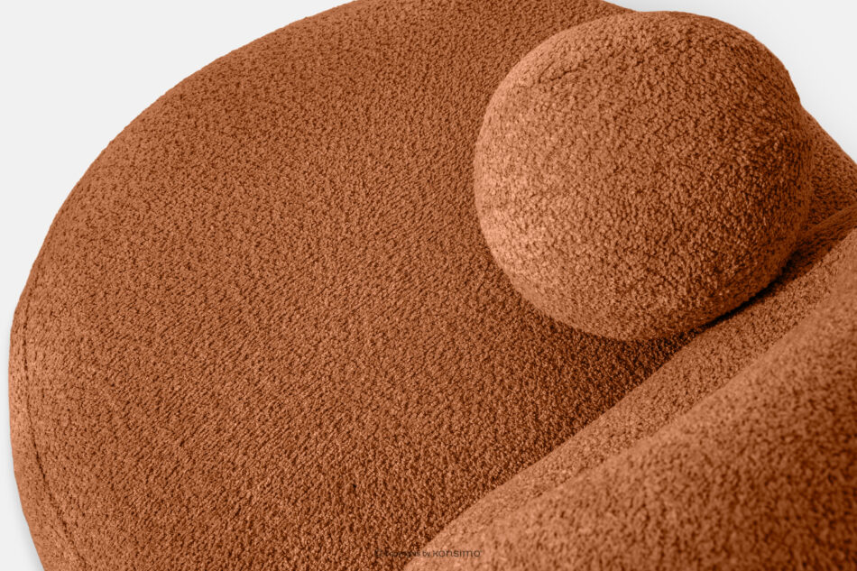 MALVE Fotel w tkaninie boucle w stylu japandi rudy rudy - zdjęcie 5