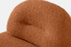 MALVE Fotel w tkaninie boucle w stylu japandi rudy rudy - zdjęcie 7
