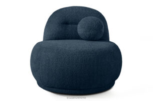 MALVE, https://konsimo.pl/kolekcja/malve/ Fotel w tkaninie boucle w stylu japandi ciemny granatowy ciemny granatowy - zdjęcie