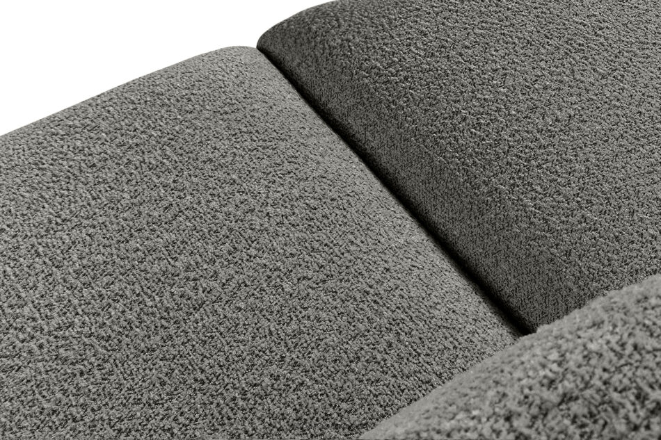 BUFFO Miękka sofa dwuosobowa w tkaninie boucle stalowy stalowy - zdjęcie 4