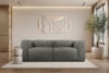 BUFFO Miękka sofa dwuosobowa w tkaninie boucle stalowy stalowy - zdjęcie 10