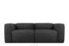 Miękka sofa dwuosobowa w tkaninie boucle ciemny szary