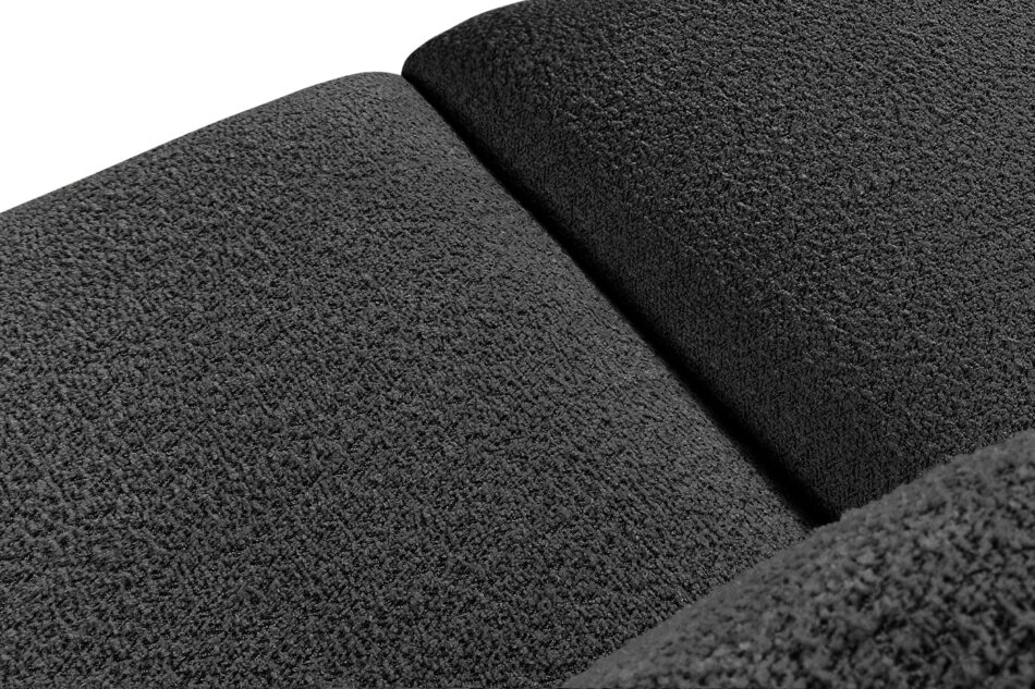BUFFO Miękka sofa dwuosobowa w tkaninie boucle ciemny szary ciemny szary - zdjęcie 4