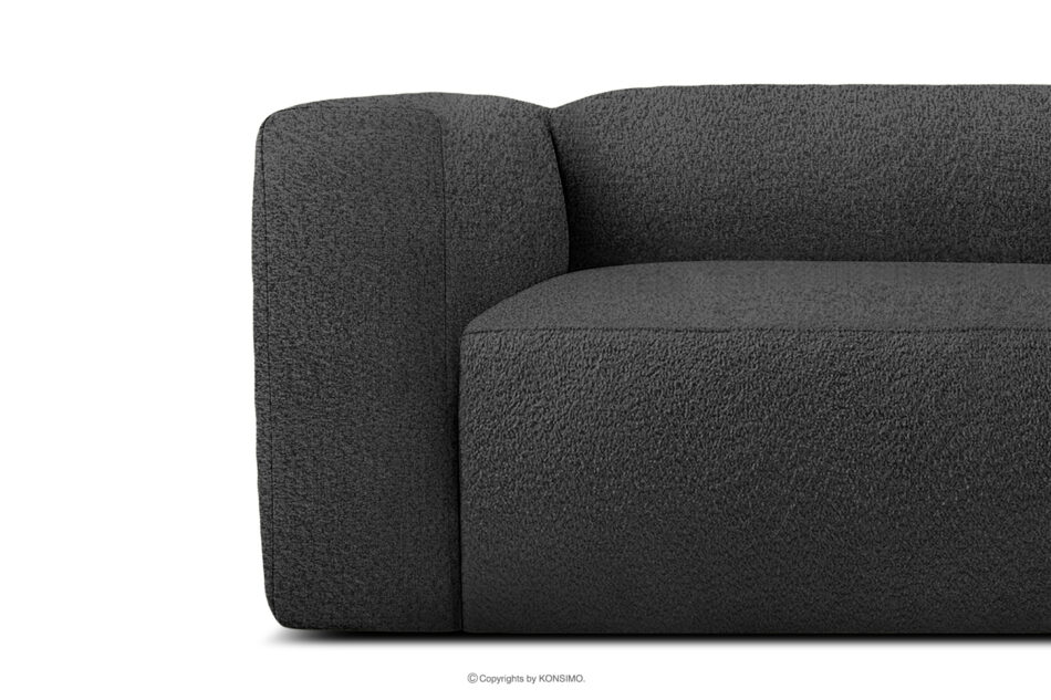 BUFFO Miękka sofa dwuosobowa w tkaninie boucle ciemny szary ciemny szary - zdjęcie 7