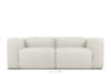 BUFFO Miękka sofa dwuosobowa w tkaninie boucle biały biały - zdjęcie 1