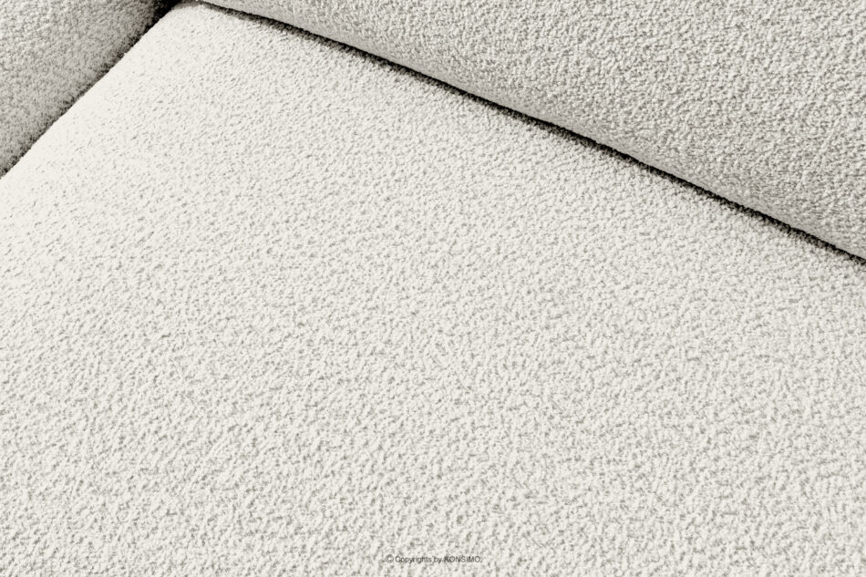 BUFFO Miękka sofa dwuosobowa w tkaninie boucle biały biały - zdjęcie 6