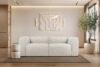 BUFFO Miękka sofa dwuosobowa w tkaninie boucle biały biały - zdjęcie 10