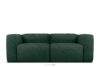 Miękka sofa dwuosobowa w tkaninie boucle ciemny zielony