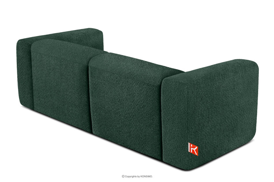 BUFFO Miękka sofa dwuosobowa w tkaninie boucle ciemny zielony ciemny zielony - zdjęcie 3