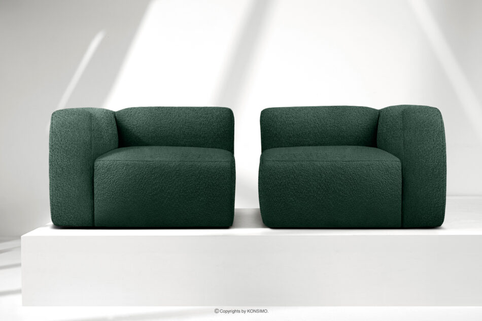 BUFFO Miękka sofa dwuosobowa w tkaninie boucle ciemny zielony ciemny zielony - zdjęcie 8