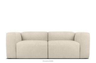 BUFFO, https://konsimo.pl/kolekcja/buffo/ Miękka sofa dwuosobowa w tkaninie boucle jasny beżowy jasny beżowy - zdjęcie