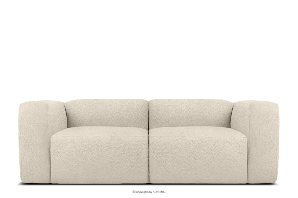BUFFO Miękka sofa dwuosobowa w tkaninie boucle jasny beżowy jasny beżowy - zdjęcie 0