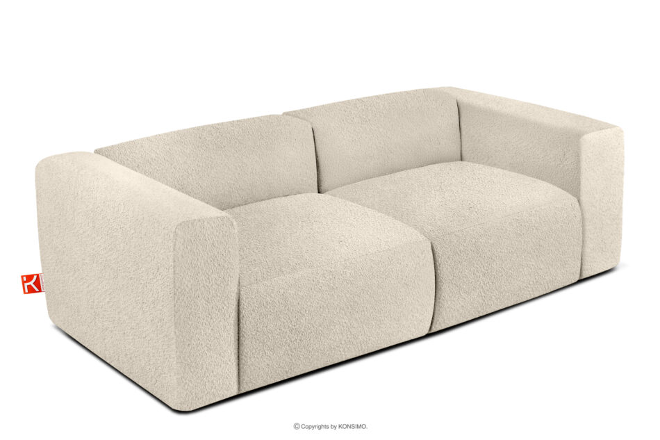 BUFFO Miękka sofa dwuosobowa w tkaninie boucle jasny beżowy jasny beżowy - zdjęcie 2