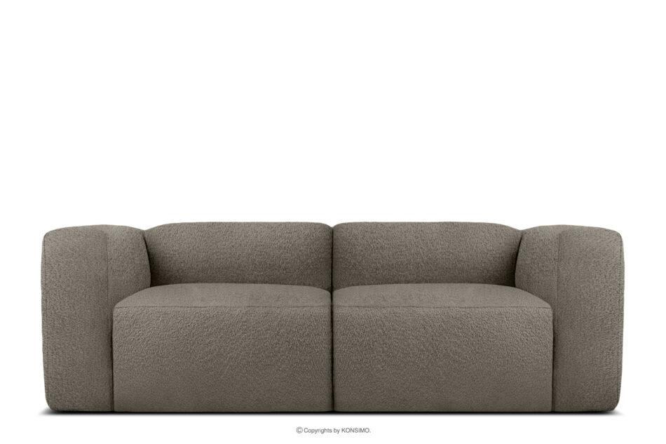 BUFFO Miękka sofa dwuosobowa w tkaninie boucle chłodny brązowy chłodny brązowy - zdjęcie 0