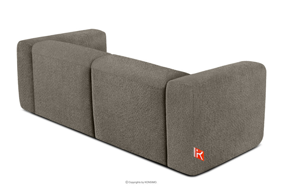 BUFFO Miękka sofa dwuosobowa w tkaninie boucle chłodny brązowy chłodny brązowy - zdjęcie 3