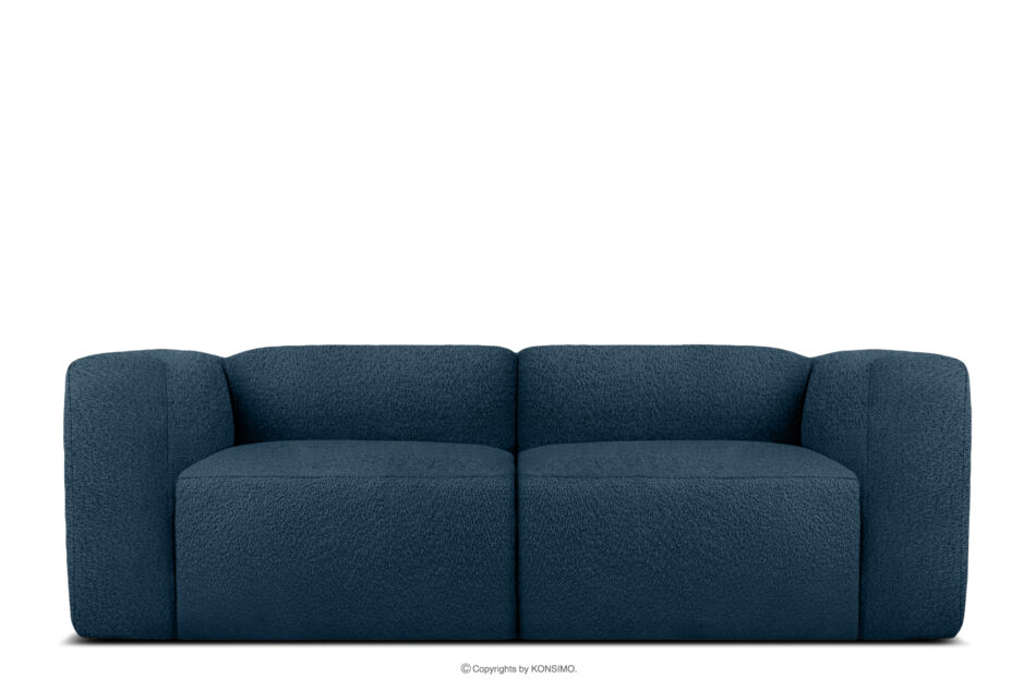 BUFFO Miękka sofa dwuosobowa w tkaninie boucle granatowy granatowy - zdjęcie 0
