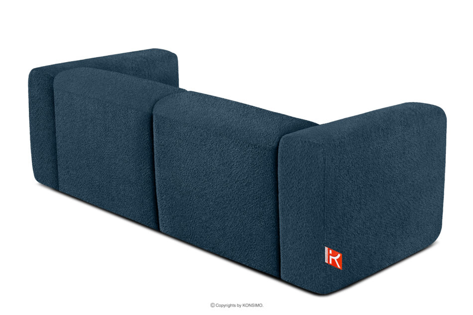 BUFFO Miękka sofa dwuosobowa w tkaninie boucle granatowy granatowy - zdjęcie 3