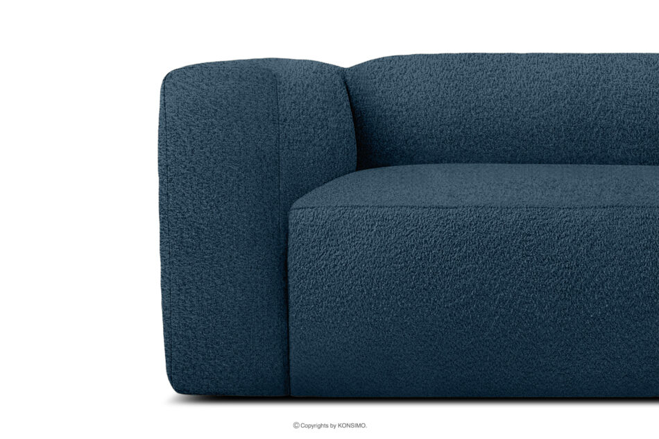 BUFFO Miękka sofa dwuosobowa w tkaninie boucle granatowy granatowy - zdjęcie 7