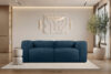 BUFFO Miękka sofa dwuosobowa w tkaninie boucle granatowy granatowy - zdjęcie 10