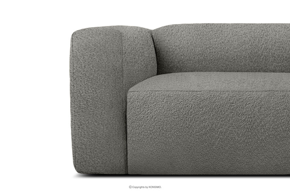 BUFFO Miękka sofa trzyosobowa w tkaninie boucle stalowy stalowy - zdjęcie 7