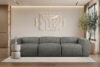 BUFFO Miękka sofa trzyosobowa w tkaninie boucle stalowy stalowy - zdjęcie 10