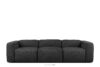 BUFFO Miękka sofa trzyosobowa w tkaninie boucle ciemny szary ciemny szary - zdjęcie 1