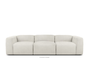 BUFFO, https://konsimo.pl/kolekcja/buffo/ Miękka sofa trzyosobowa w tkaninie boucle biały biały - zdjęcie