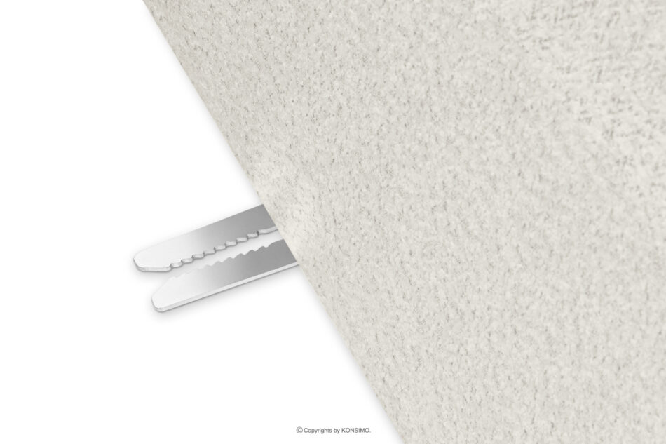 BUFFO Miękka sofa trzyosobowa w tkaninie boucle biały biały - zdjęcie 5