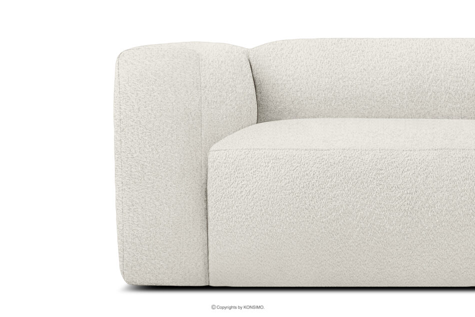 BUFFO Miękka sofa trzyosobowa w tkaninie boucle biały biały - zdjęcie 7
