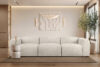 BUFFO Miękka sofa trzyosobowa w tkaninie boucle biały biały - zdjęcie 10