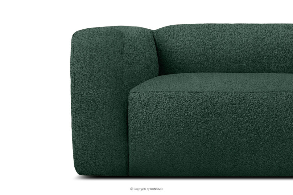 BUFFO Miękka sofa trzyosobowa w tkaninie boucle ciemny zielony ciemny zielony - zdjęcie 7