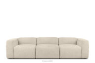 Miękka sofa trzyosobowa w tkaninie boucle jasny beżowy